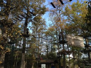 Activité extérieur accrobranche Center Parcs Normandie