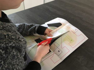 découpage du gabarit de la lettre