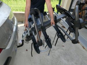 Porte vélo sur attelage pour 4 vélos Mottez