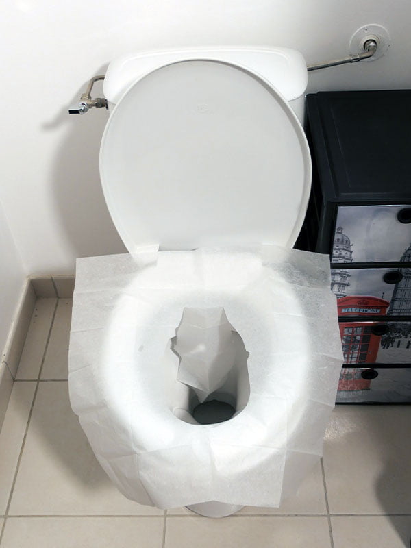 Orgakiddy Protège cuvette toilette jetable adulte - Hygiène