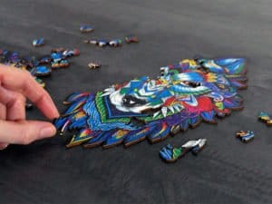 puzzle bois forme animaux