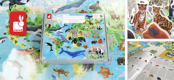 Puzzle éducatif les espèces prioritaires WWF Janod