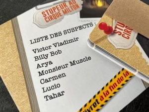 Enquêtes Express jeux de société