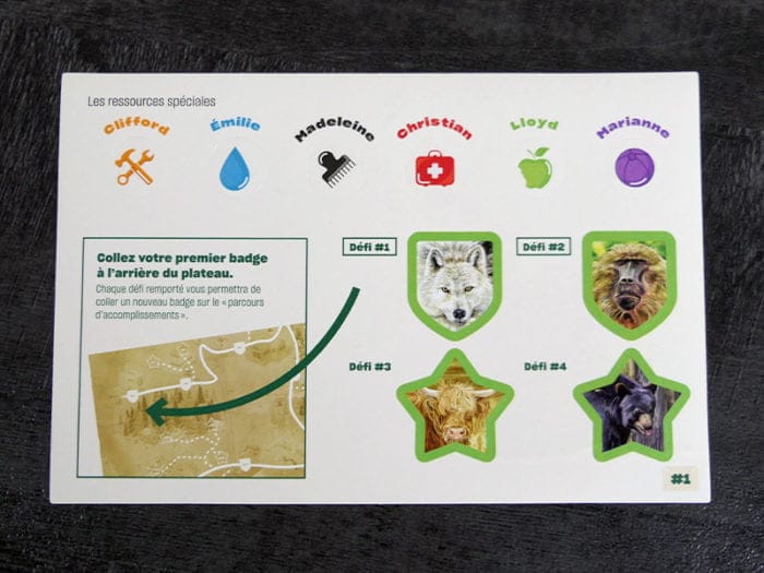 Jeu de société animaux sauvages