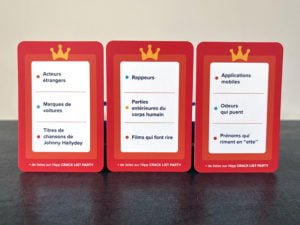 Jeu d'ambiance Crack List