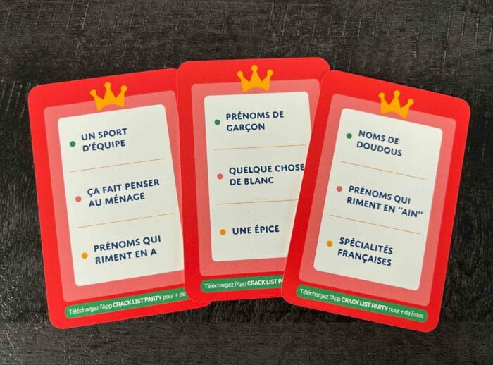 Crack List la récré jeu de société
