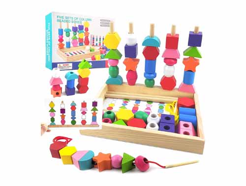 Jouet Montessori empilable couleurs et formes 3 ans